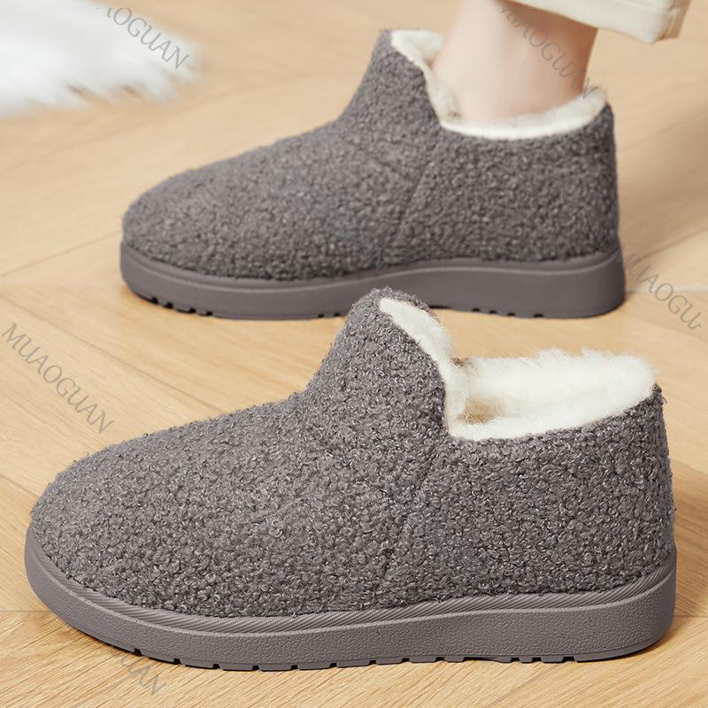 Fashion 2025 New Winter Boots for Women Snow Boots Casual Slip on Women Cotton Shoes Flat Bottom Soft Fur Velvet Warm Botas Shoes Women