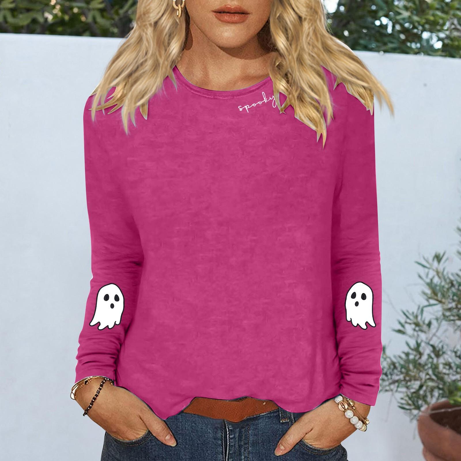 

Женский повседневный топ с длинными рукавами и круглым вырезом с цветочным принтом XXXL