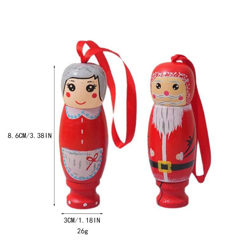 Funny Wooden Santa Claus Ornament Handmade Christmas Tree Hanging Decor Unique Festive Craft Gift for Home Holiday Decorations