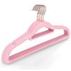 10PCS 45/42cm Flocking Hanger Non-slip Velvet Hanger Clothing Store Coat Without Trace Wardrobe Home Clothing Store Organization
