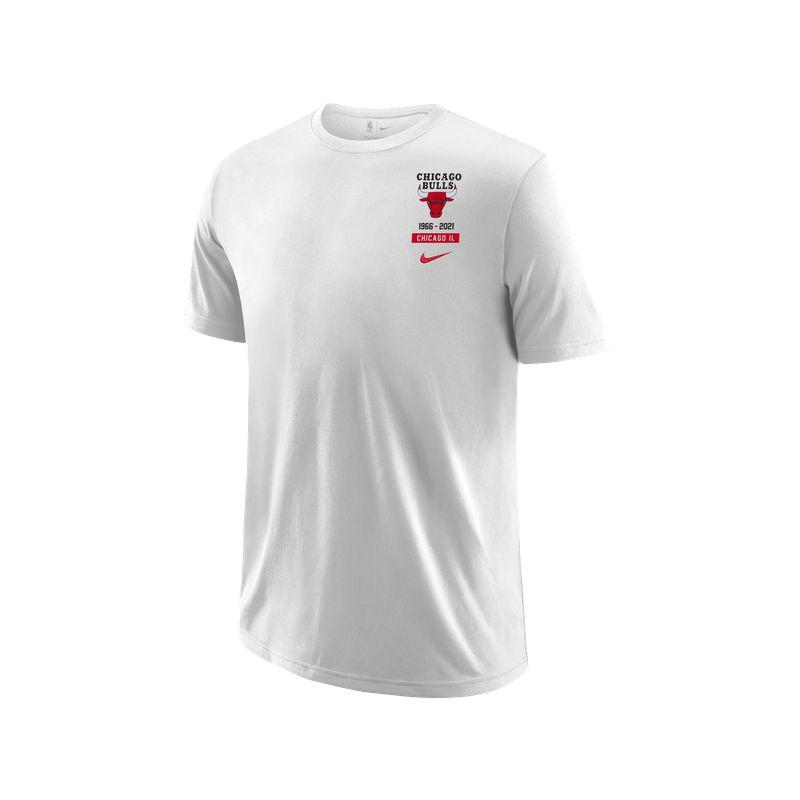 

Мужская футболка свободного покроя с круглым вырезом и короткими рукавами Nike Bulls, белая DA7285-100 S