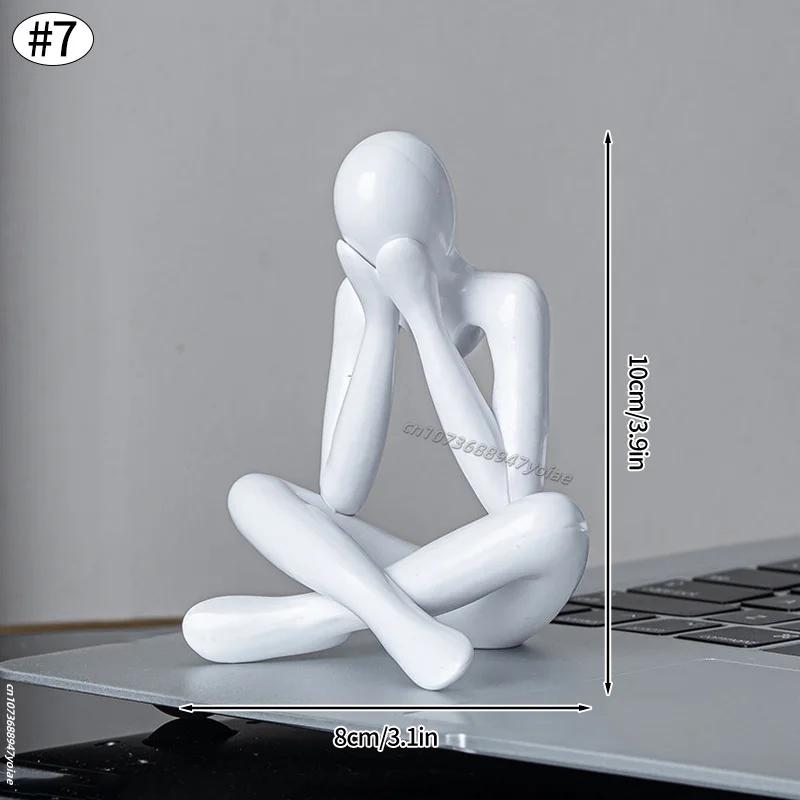 Nordic Light Luxury Style Abstract Figure Home Decoration Ornaments Sitting Posture Statue Crafts Desktop Decor Artworks
