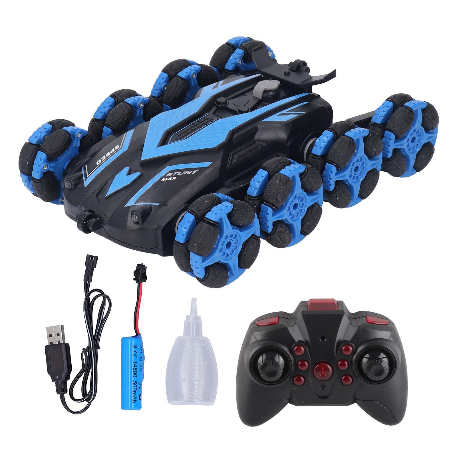 

Машинка с дистанционным управлением, двухсторонняя, вращающаяся на 360 градусов, машинка для трюков, игрушечная машинка с фарами для детей синий