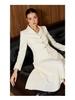 AD Audrey Off-White Micro-Check Jacquard Suit Set with Umbrella Skirt for Art Exam Hosting 2026 - Women's Clothing