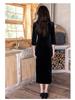 Bei Zhi Yun High-End Black Velvet Embroidered Long Sleeve Cheongsam – Winter 2025