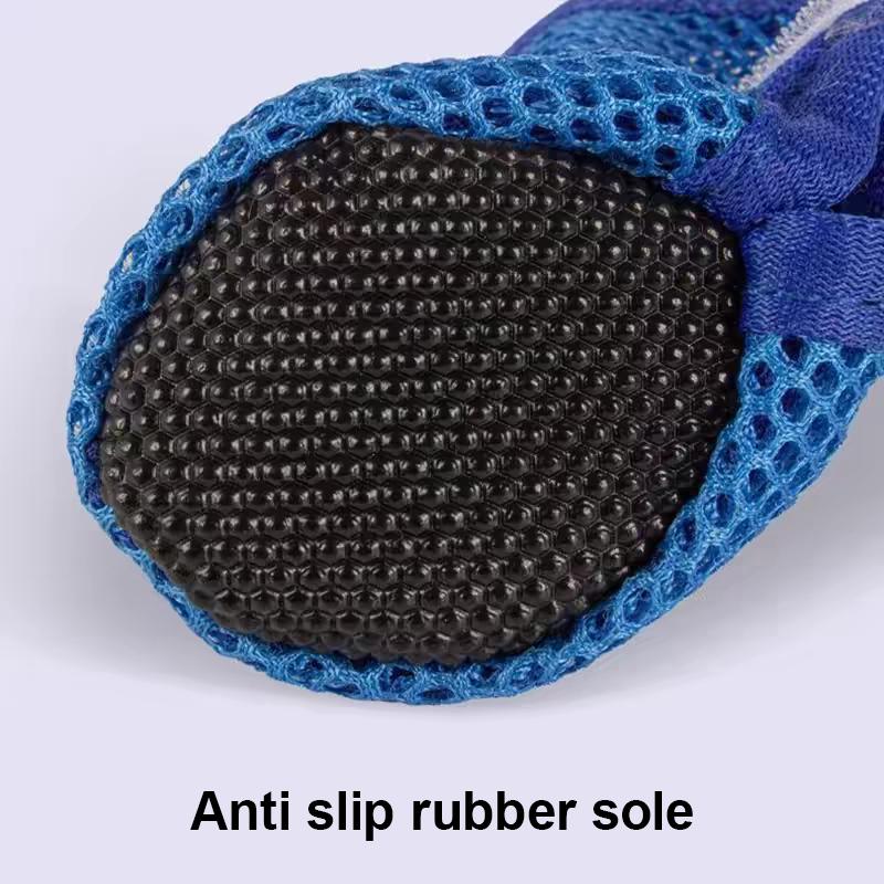 Soft Sole Anti-drop Sports Style Solid Pattern Breathable Mesh All Season Paw Protector Foot Cover for Small Dogs Dog Shoes
