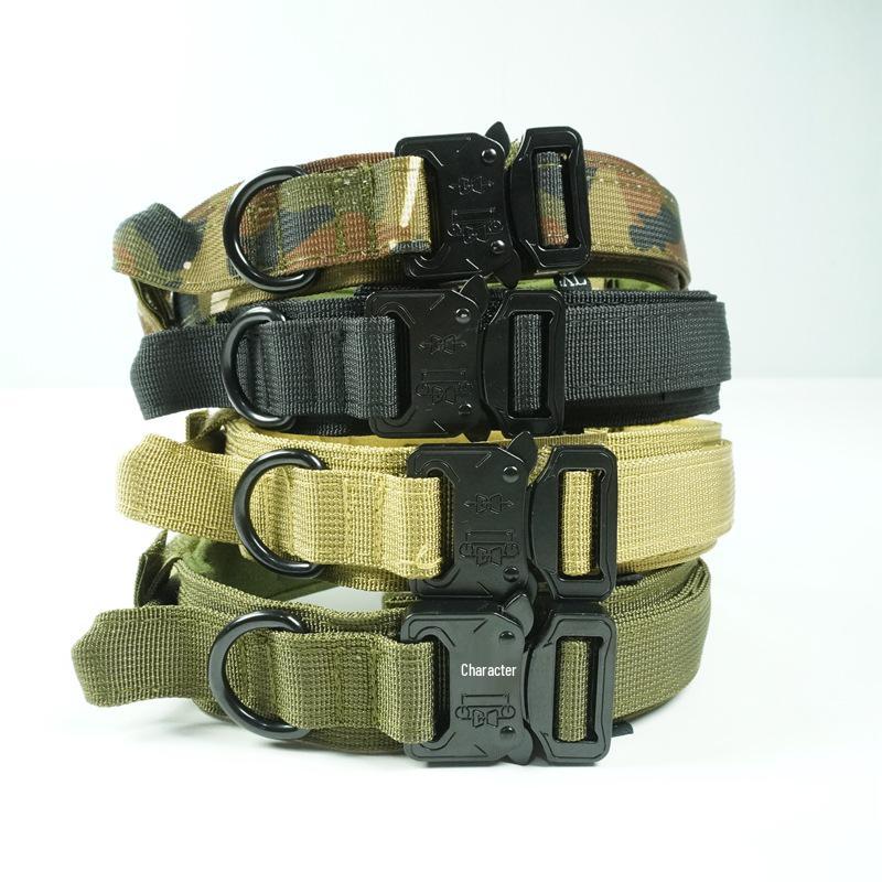Military-Grade Tactical Dog Collar for Medium & Large Dogs - Durable Nylon for Training