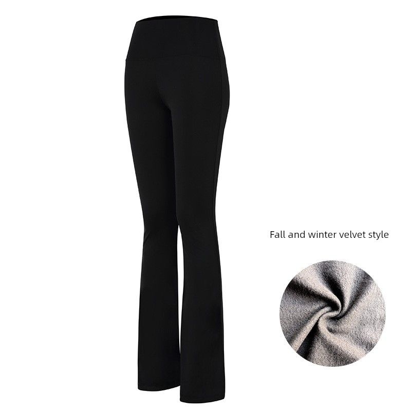 New Arrival High Elasticity Fashion High-Waisted Bootcut Pants Yoga Pants Pants for Square Dance Body Exercise Workout Pants Thin Velvet