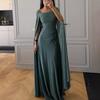 Europäisches & Amerikanisches Sexy U-Ausschnitt Langarm Netz Slim-Fit Kleid