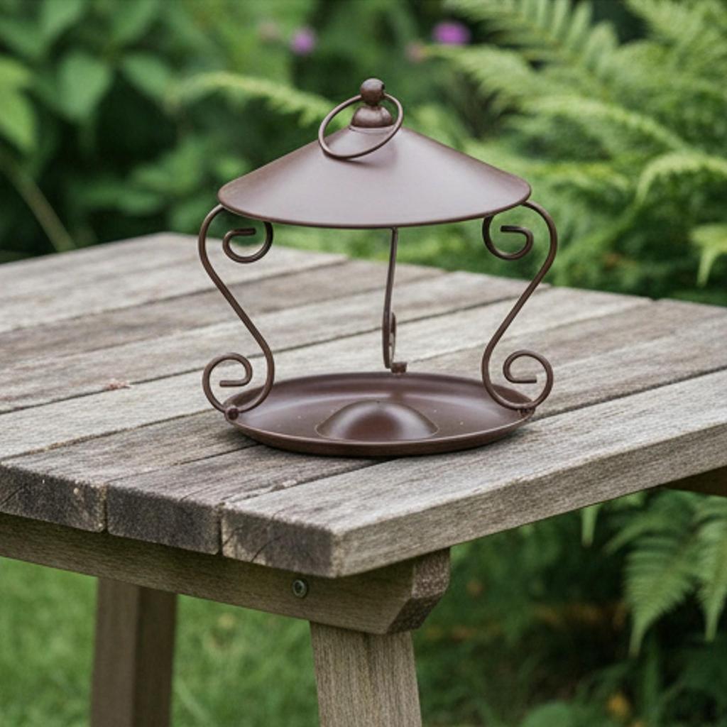 Hanging Bird Feeder Open with Tray Heavy-Duty for Garden