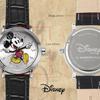 Disney W001868 Mickey Mouse Stříbrné hodinky s černým řemínkem pro muže