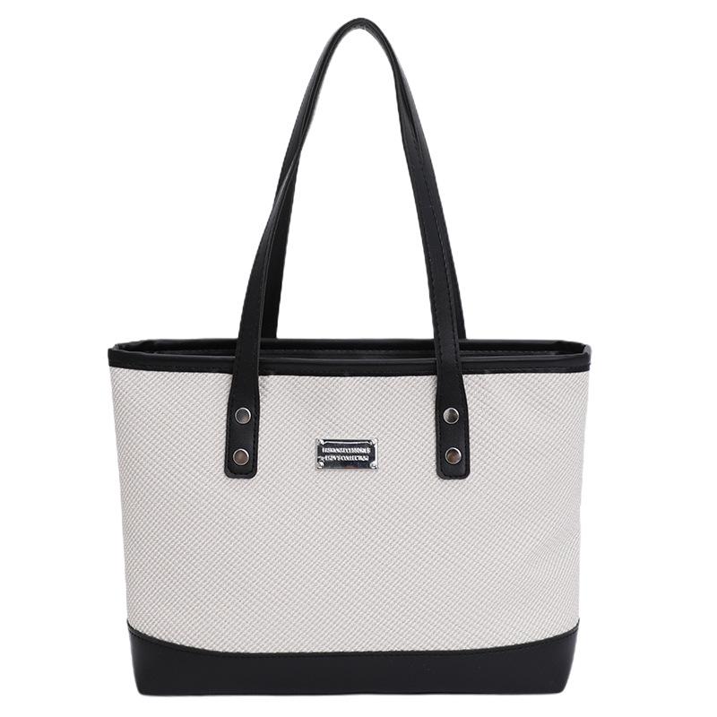 

New large-capacity tote bag fashionable versatile shoulder bag foreign commuter women s bag чёрный