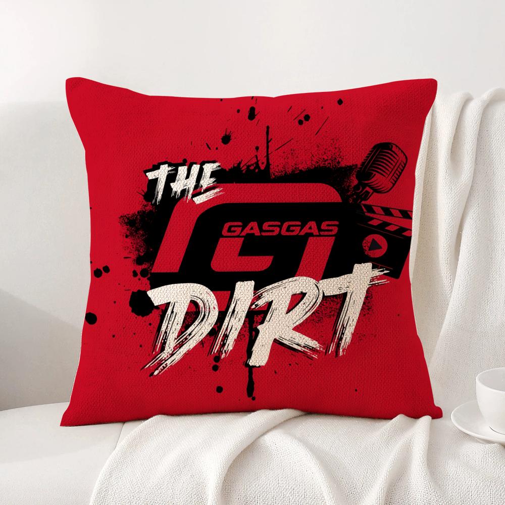 Motorcycles G-Gasgas Cool Cushion Cover Natural Linen Pillow Cover Double-Sided Print Cushion Case For Sofa Home Decor Gift