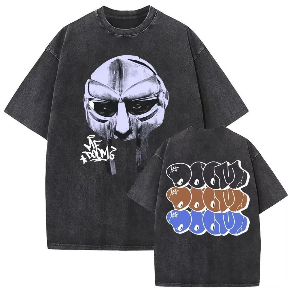 MF Doom TShirt Washed Cotton Graphic Print Unisex Tees HIP HOP Tees XL