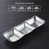 304 Stainless Steel Korean Hot Pot and Barbecue Dipping Dish - Gold, Two or Three Compartments