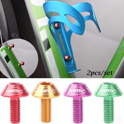 Colorful Bike Accessory Aluminum Alloy Water Bottle Stainless Steel Screw Bolts Cage Holder Screw