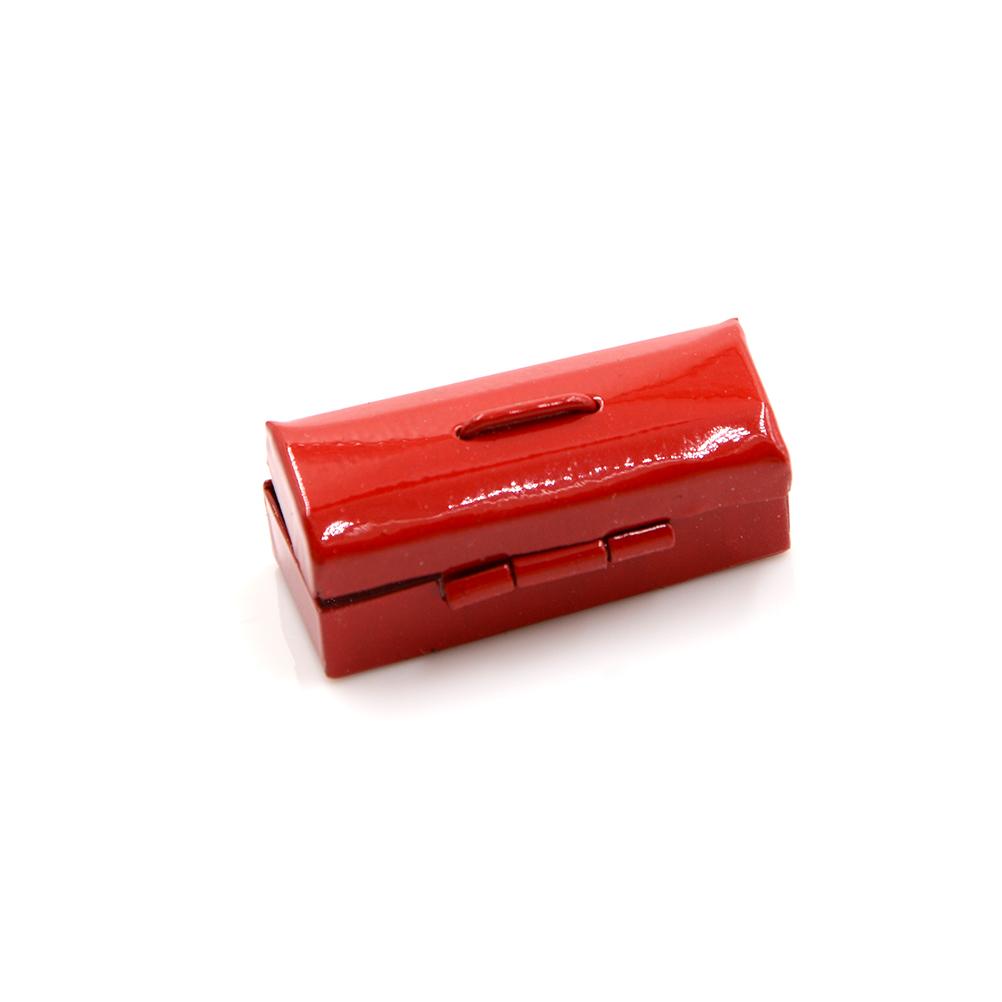 1pc 1:12 Mini Metal Tool Box Dollhouse Miniature Mini Box For Baby Gift Red Blue Doll Accessories