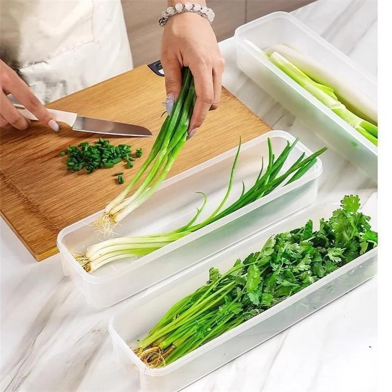 1/2/3pcs Refrigerator Fresh-keeping Storage Box Fresh-keeping Artifact Food Preservation Boxes Transparent Sealed Storage Box