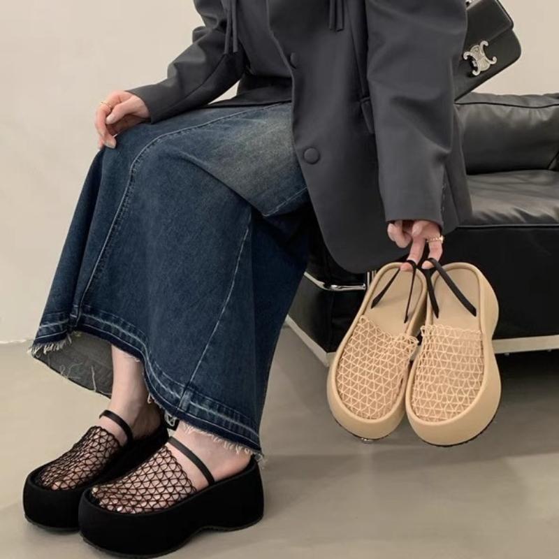 Sandali da Donna Marca Fondo Spesso Morbido Tomaia Intrecciata Pantofole Traspiranti Estivi Passeggiata Spiaggia Sandali Casual con Vestito Sandalias