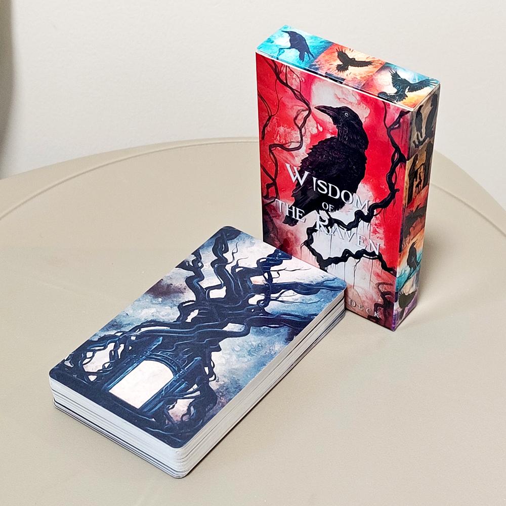 Wisdom of The Raven Oracle Deck - 52 Card Oracle Deck 10.3 X 6 Cm Featuring Original Surreal & Fantasy Raven Art