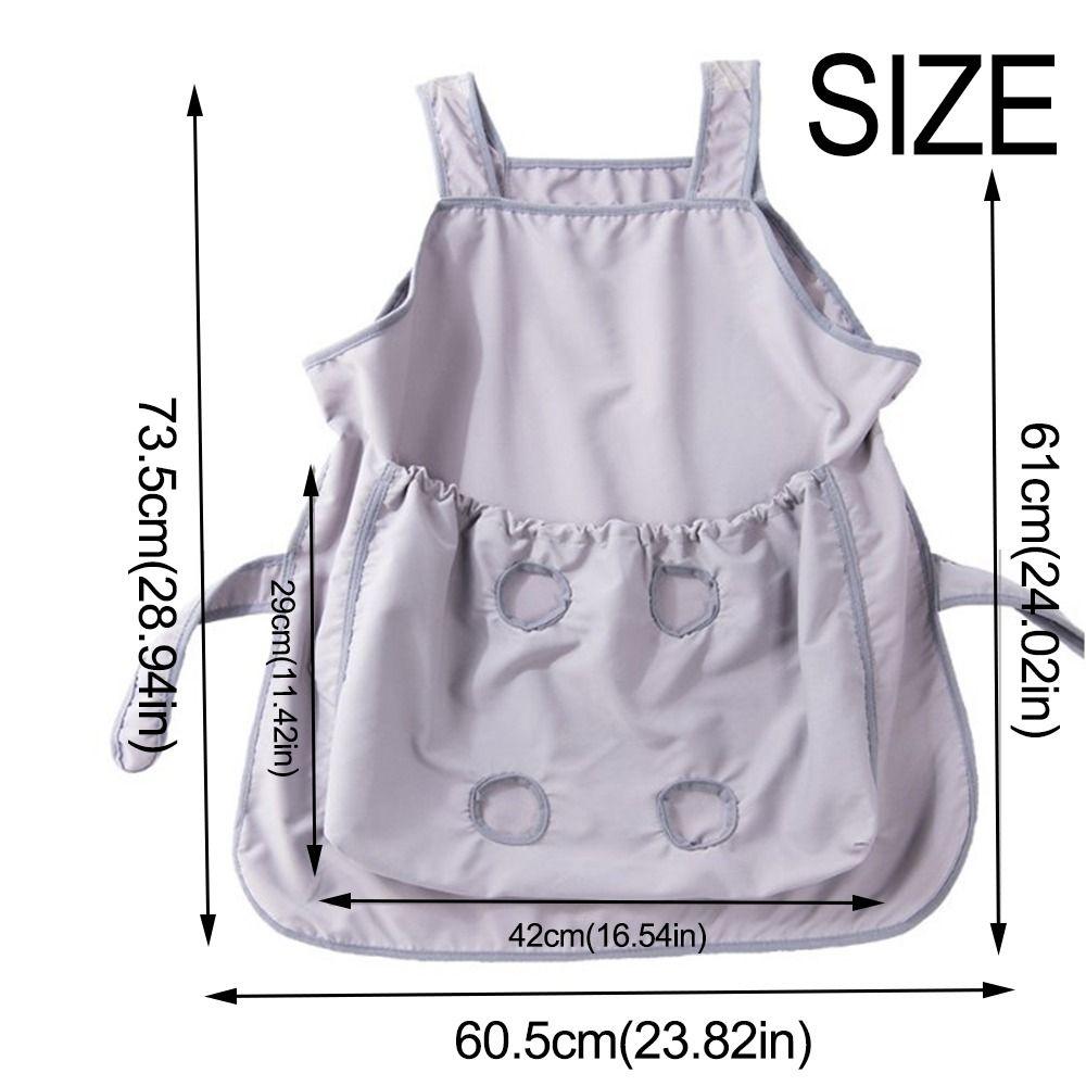 Adjustable Pet Grooming Smock Elastic Pocket Cat Holding Apron Pet Carrier Apron  Home Use