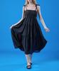 KOLEAT Daisy Rustling Ribbon Summer Frill Layered Sleeveless Dress [Black] Kcl.