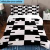 Abstract Puzzle Pattern 3pcs Bedding,Including 1pc Duvet Cover And 2pcs Pillowcases Perfect for Christmas,Ideal for Bedroom, Dormitory