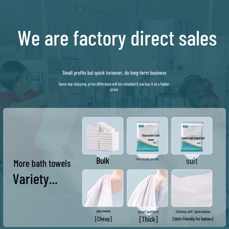 Individually Packaged Disposable Bath Towels - Enlarged & Thickened for Hotel and Salon Use