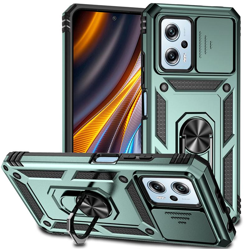 For Xiaomi Poco X4 GT 5G Case Magnetic Holder Ring Armor Cases For Poko Little X4 GT X4GT PocoX4 GT 5G Slide Lens Protect Cover
