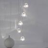 Modern LED Meteor Shower Chandelier for Duplex Villas - American Cherry Crystal Glass Staircase Light