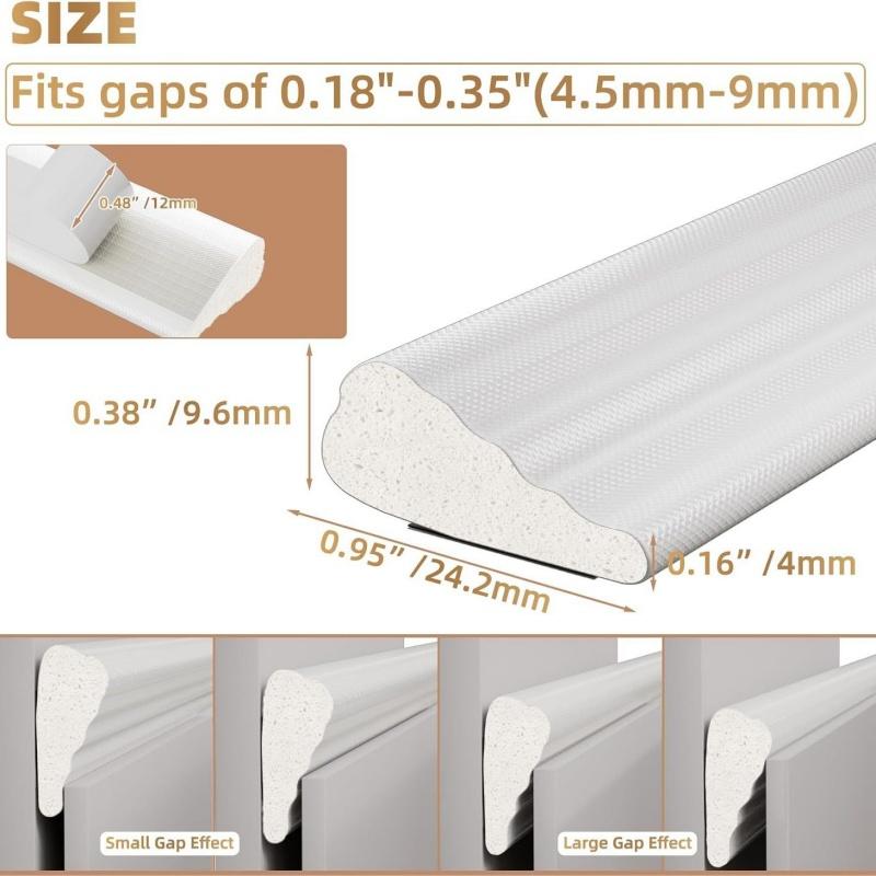 3M/6M New Wedge Weather Stripping,Acoustic Insulation Foam Door Window Weather Seal Strip,Soundproof Weatherstripping,Gap Filler