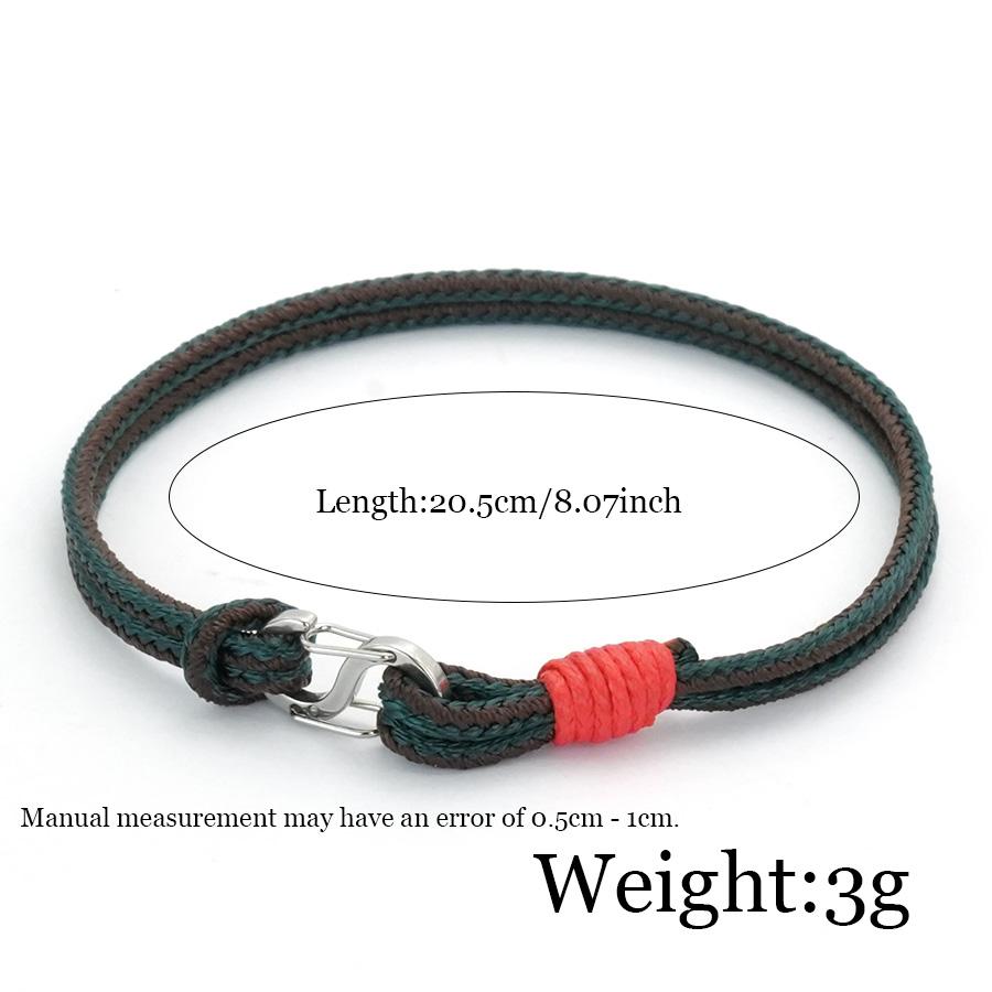 Noter Unique Rope Bracelet Men 6 Colors Grade A 3mm Thin Cord Chain Braslet Outdoor Camping Leisure Accessories Perfect Gift Him