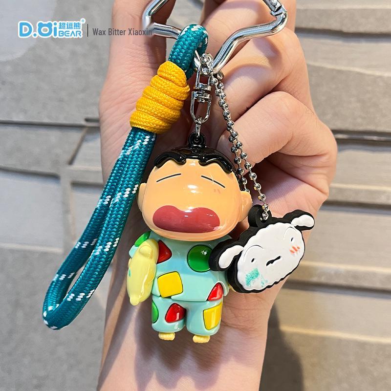 Genuine Crayon Shin-chan Kung Fu Keychain Backpack Pendant Anime Doll