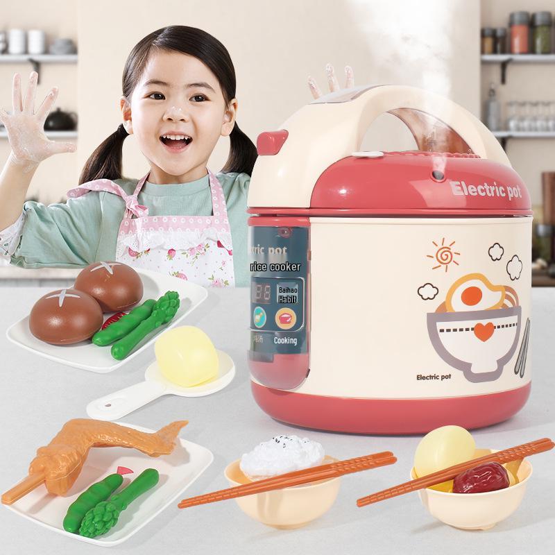 Kid's Smart Spray Rice Cooker Toy - Play Kitchen Simulation