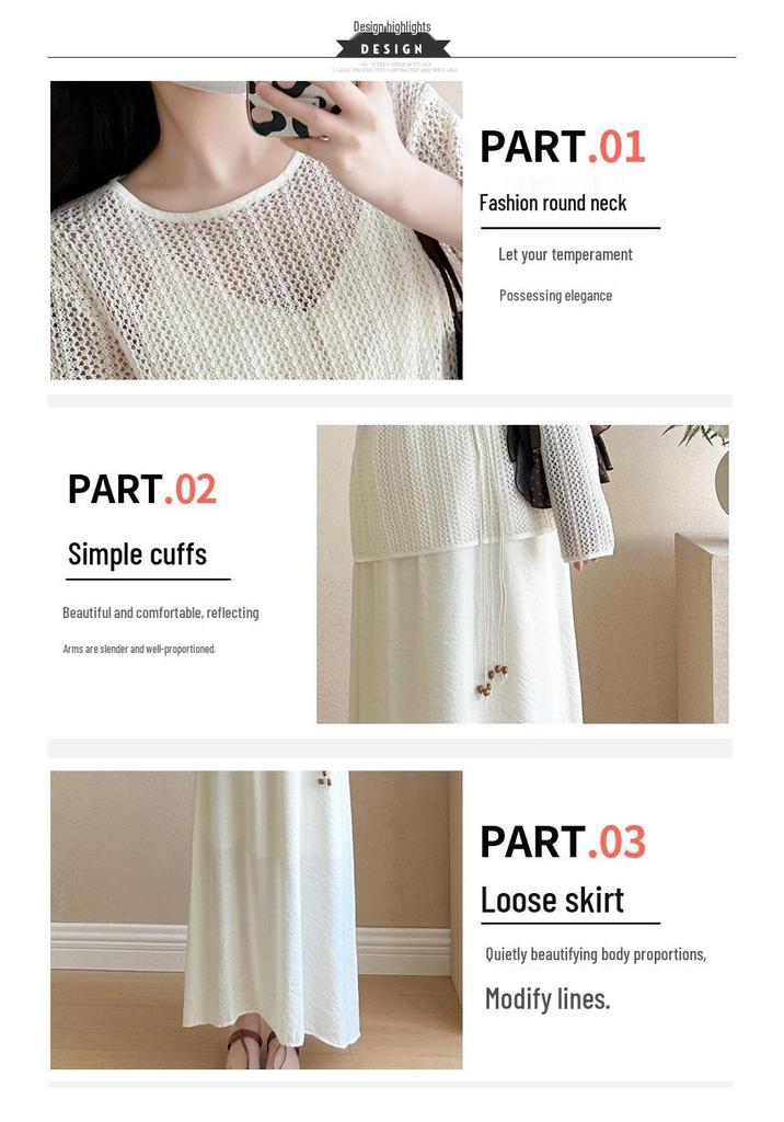 Elegant Maternity Two-Piece: Blouse Top & Camisole Dress - Summer Style 2026