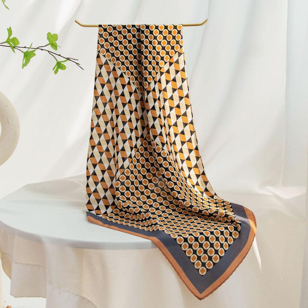 2025 Women's Double-Sided Crepe De Chine Mulberry Silk Scarf - Fashionable Neck Warmer & Sunshade Shawl