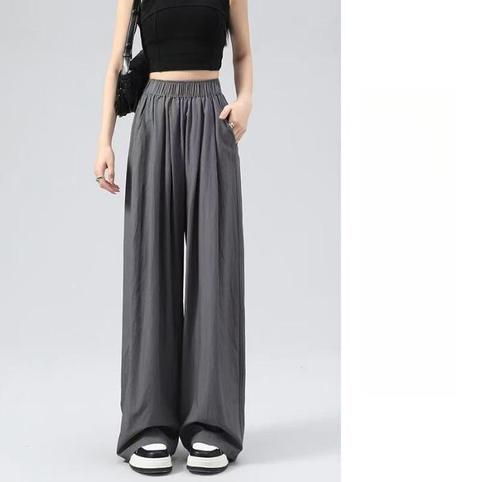 

Yamamoto pants women s summer thin new small drape lazy casual pleated straight pants S