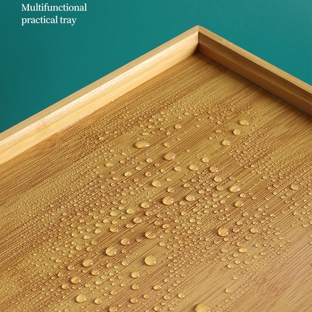 1 buc. Tavă de servire dreptunghiulară Veselă Tavă cu alimente pentru bucătărie, petrecere, bar de ceai, paleți din lemn de bambus, farfurie plată, ustensile de bucătărie