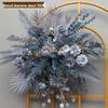 Large Wedding Aisle Runner with Silk Eucalyptus Flowers