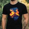 T-Shirt Herren Vulkanlandschaft Motiv Baumwolle Größe XS bis 5XL