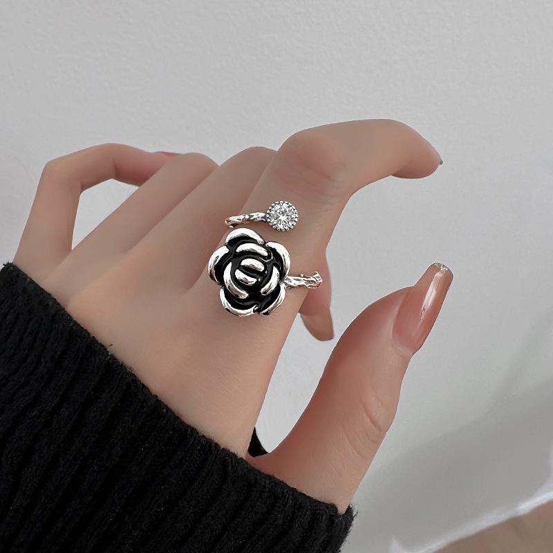 

Classy Vintage Camellia Ring For Women Distinctive Openfinger Adjustable Fashion Statement