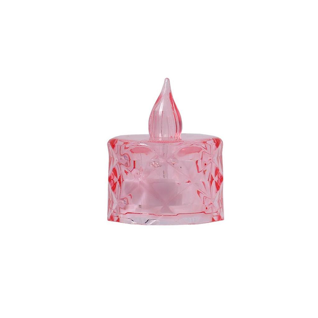 Transparent LED Crystal Tea Light Candles - Set of 24 Smokeless for Christmas or Romantic Nights