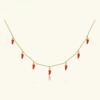 Sterling Silver Gold Red Chili Spicy Charm Choker Long Chain Necklace Fine Jewelry Wedding Rock Punk Party
