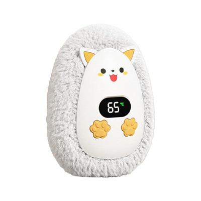 Animal Hand Warmer USB Rechargeable Winter Hand Warmer Lovely Plush Warming Tool Smart Digital Display Hand Heater For Women