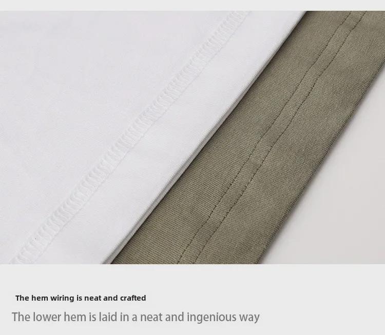 Schweres 500g Langarm-T-Shirt aus reiner Baumwolle für Herren, Braun – Perfekt für Paare im Frühling und Herbst