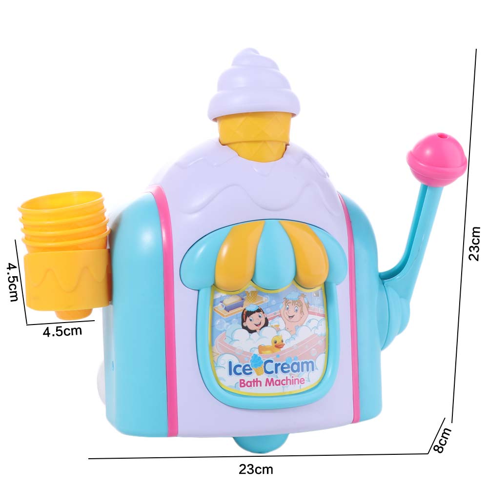 Delicate Ice Cream Foam Machine Powerful Suction Kid Toys Bath Ice Cream Bubble Maker  Summer