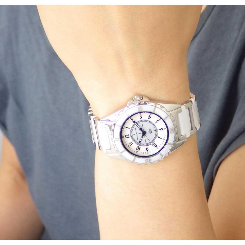 Mauro Geraldi Solar Watch with Ceramic MOP Dial Women's MJ042-2