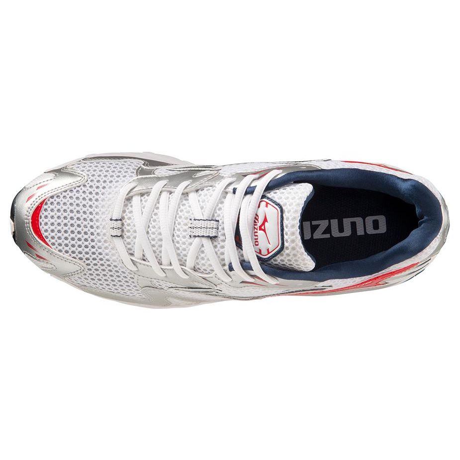Mizuno Wave Rider 10 OG Pack - High Risk Red Unisex Sneakers White Insignia-Blue D1GA210408