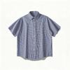 Summer Short Sleeved Shirt Jacket Workwear Short Sleeved Men's Lapel Shirt