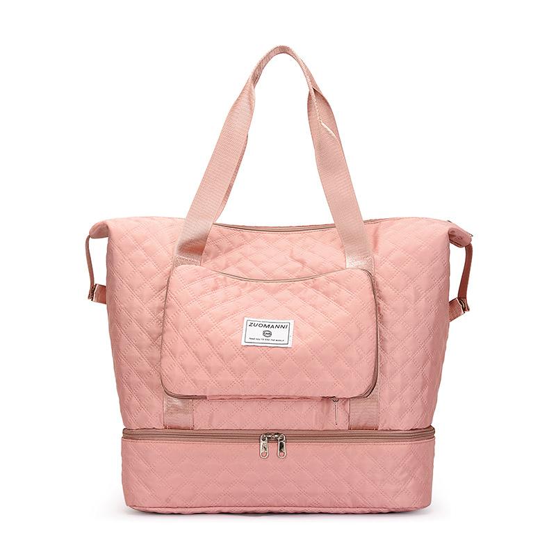 Foldable Belt Shoe Bin Diamond Handheld Travel Bag Wet and Dry Sports Gym Bag Can Be Used To Pull Rod